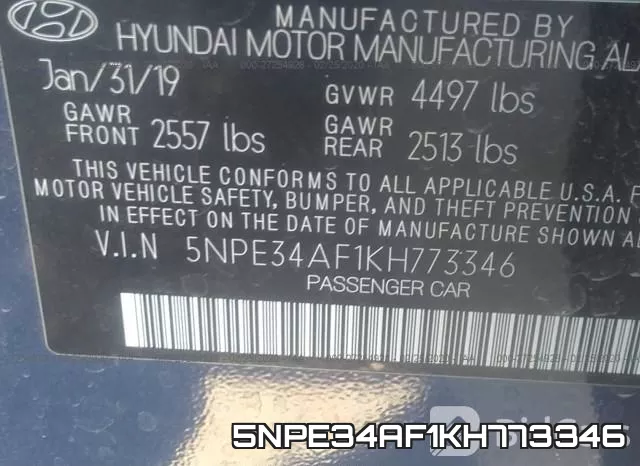 5NPE34AF1KH773346 фото 10