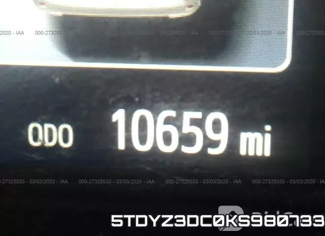 5TDYZ3DC0KS980733 фото 8