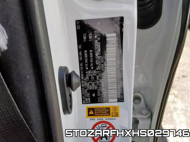 5TDZARFHXHS029746 фото 2