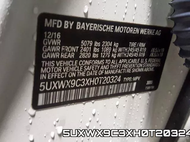 5UXWX9C3XH0T20324 фото 2
