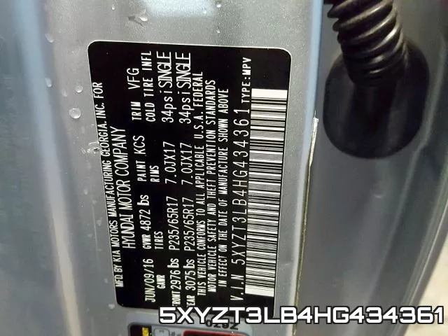 5XYZT3LB4HG434361 фото 2