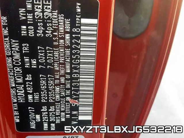 5XYZT3LBXJG532218 фото 2