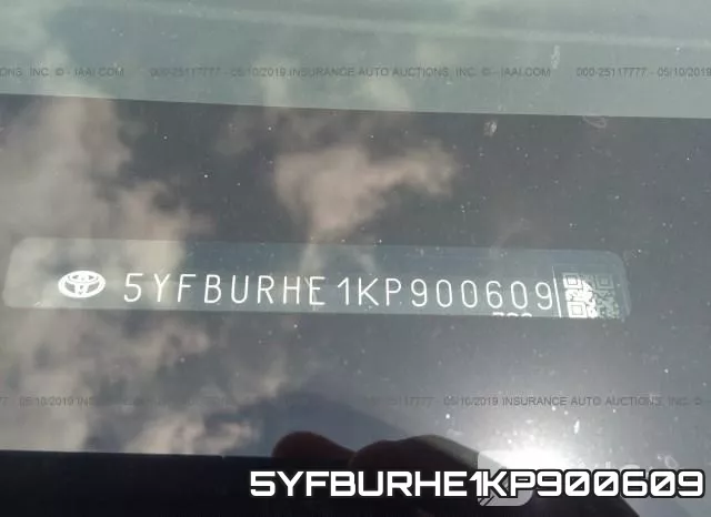 5YFBURHE1KP900609 фото 10