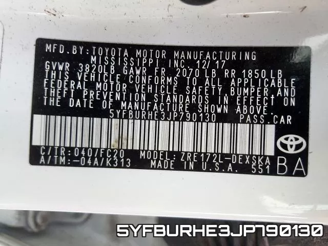 5YFBURHE3JP790130 фото 2