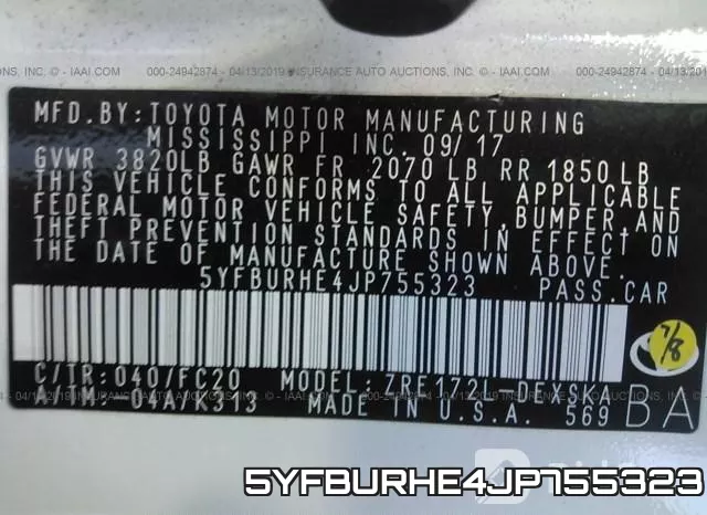 5YFBURHE4JP755323 фото 10