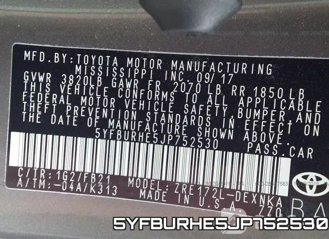 5YFBURHE5JP752530 фото 10