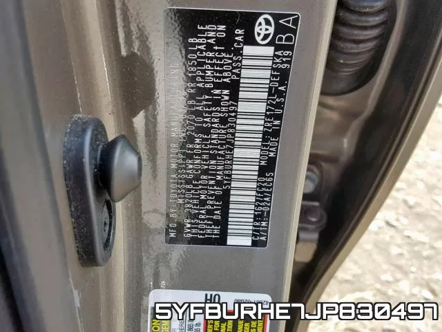 5YFBURHE7JP830497 фото 2