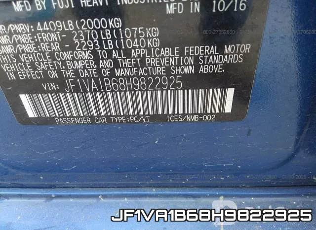 JF1VA1B68H9822925 фото 10