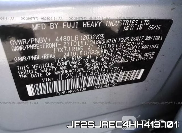 JF2SJAEC4HH413701 фото 10