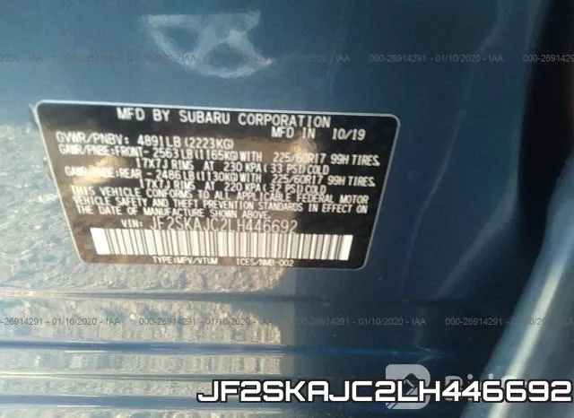 JF2SKAJC2LH446692 фото 10