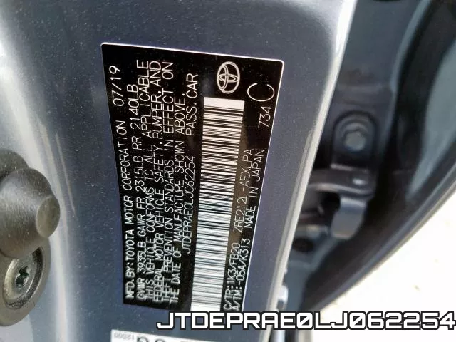 JTDEPRAE0LJ062254 фото 2