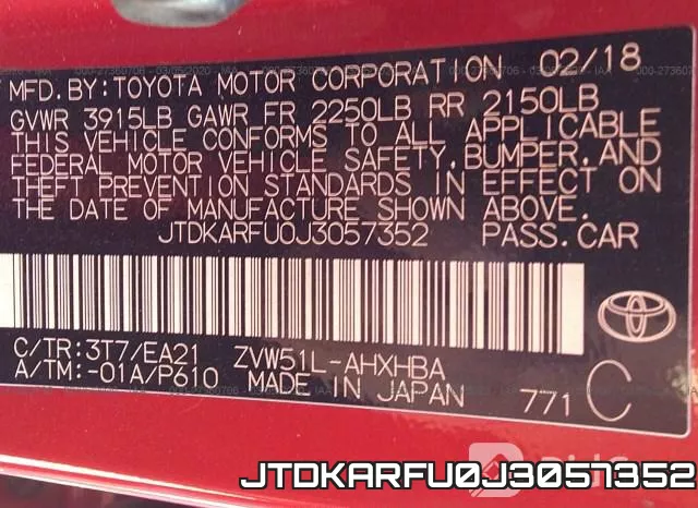 JTDKARFU0J3057352 фото 10