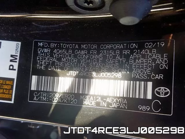 JTDT4RCE3LJ005298 фото 2