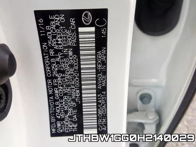 JTHBW1GG0H2140029 фото 2