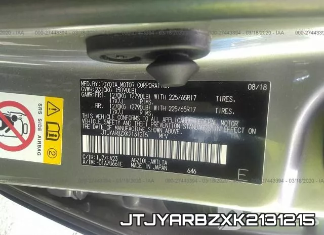 JTJYARBZXK2131215 фото 10