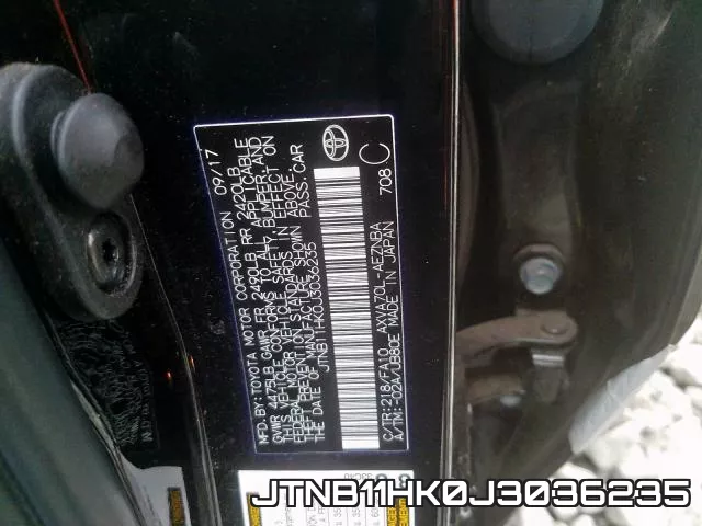 JTNB11HK0J3036235 фото 2