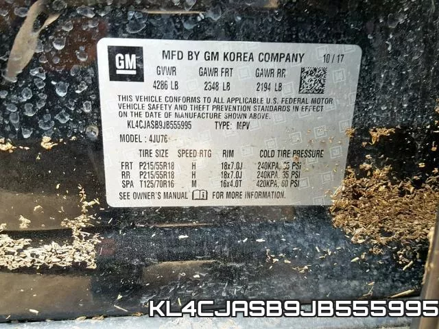 KL4CJASB9JB555995 фото 2