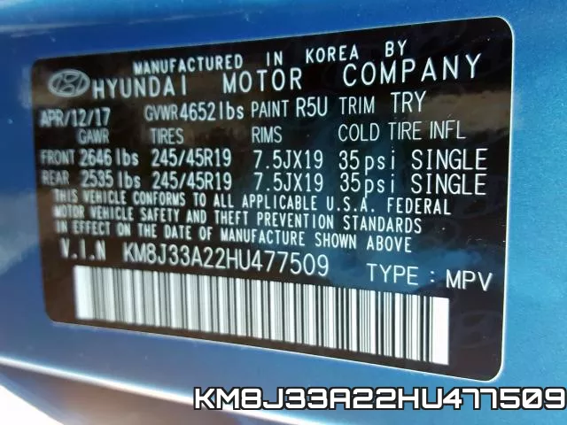 KM8J33A22HU477509 фото 2