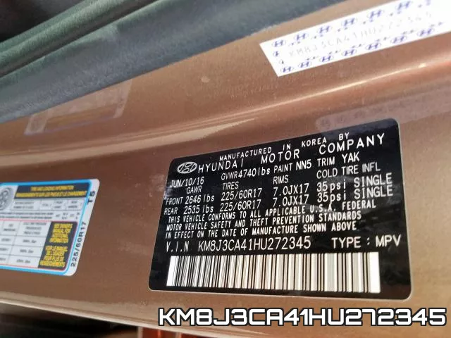 KM8J3CA41HU272345 фото 2