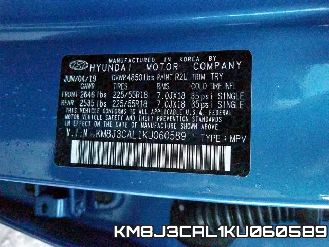 KM8J3CAL1KU060589 фото 2
