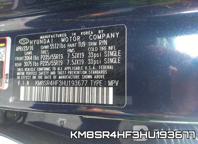 KM8SR4HF3HU193677 фото 10