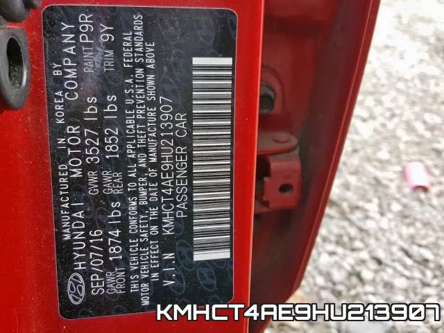 KMHCT4AE9HU213907 фото 2
