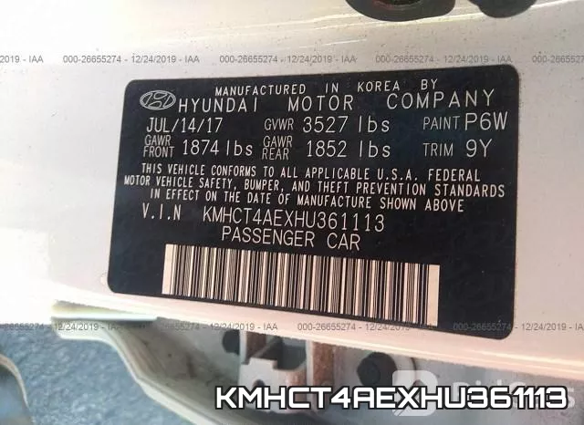 KMHCT4AEXHU361113 фото 10
