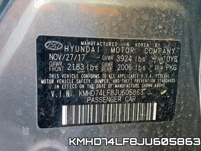 KMHD74LF8JU605863 фото 2
