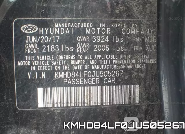 KMHD84LF0JU505267 фото 10