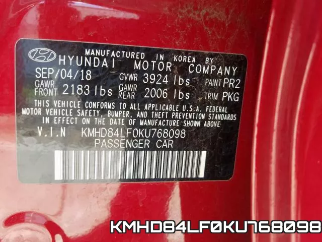 KMHD84LF0KU768098 фото 2