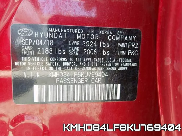 KMHD84LF8KU769404 фото 2