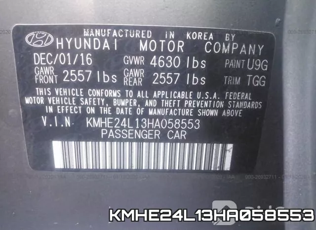 KMHE24L13HA058553 фото 10