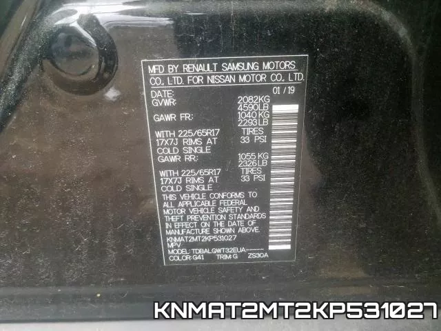 KNMAT2MT2KP531027 фото 2