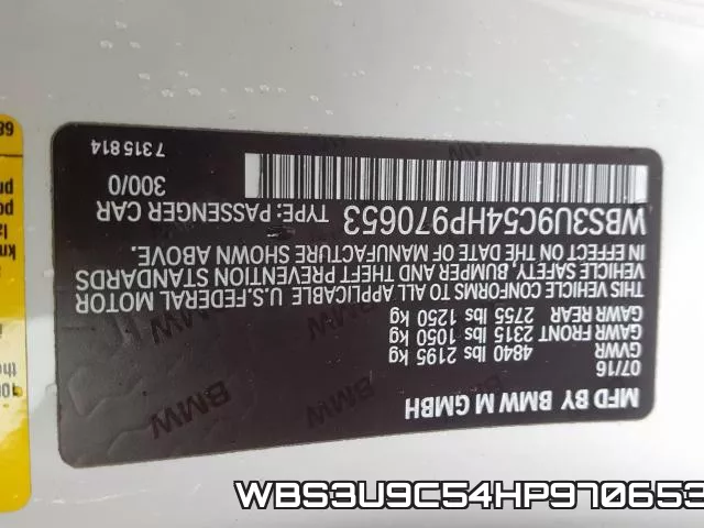 WBS3U9C54HP970653 фото 2