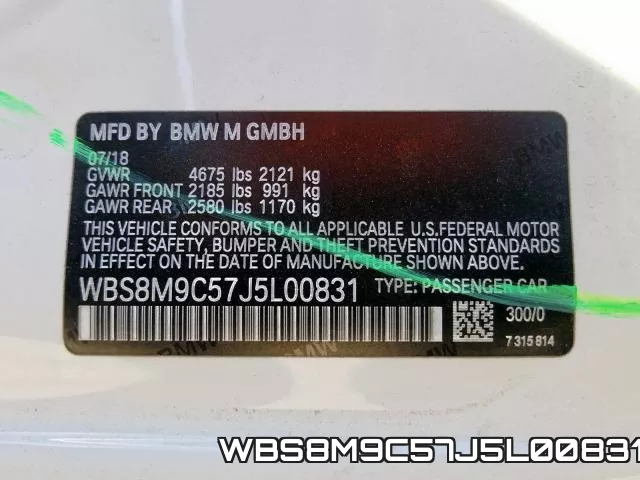WBS8M9C57J5L00831 фото 2