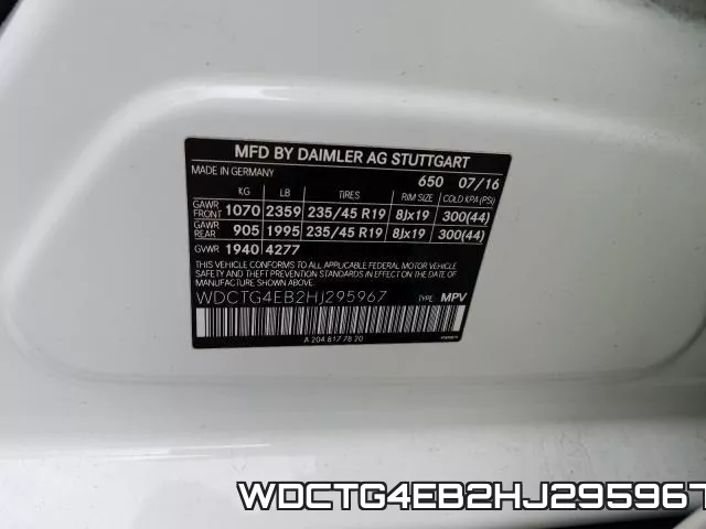 WDCTG4EB2HJ295967 фото 2
