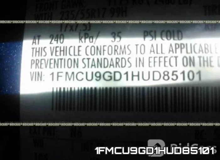 1FMCU9GD1HUD85101 фото 10