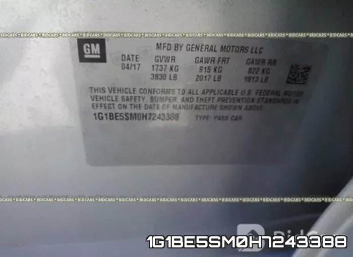1G1BE5SM0H7243388 фото 10