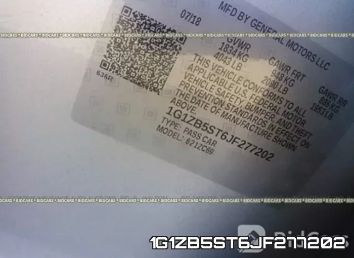 1G1ZB5ST6JF277202 фото 10