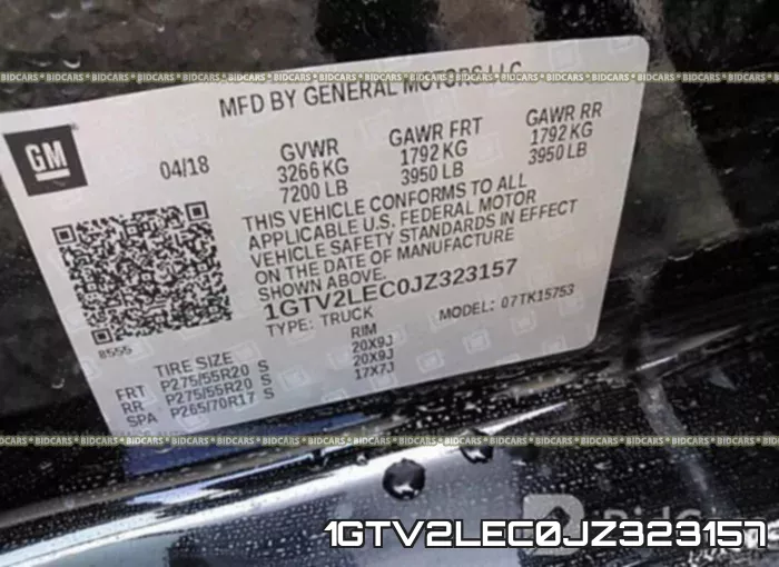 1GTV2LEC0JZ323157 фото 9