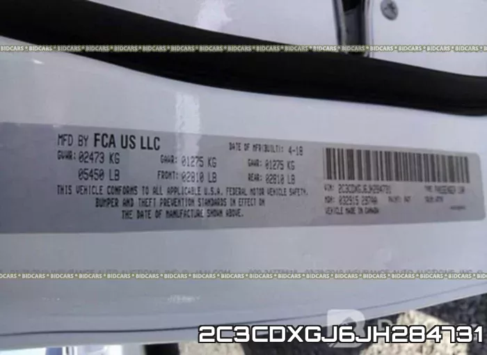 2C3CDXGJ6JH284731 фото 10