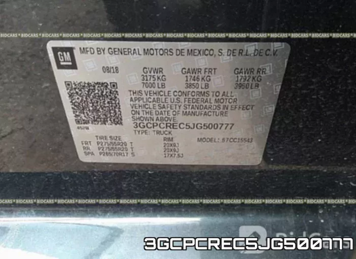3GCPCREC5JG500777 фото 10