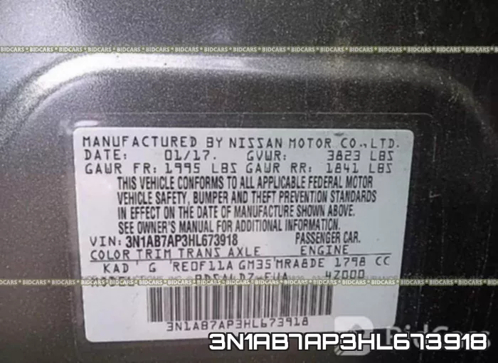 3N1AB7AP3HL673918 фото 10