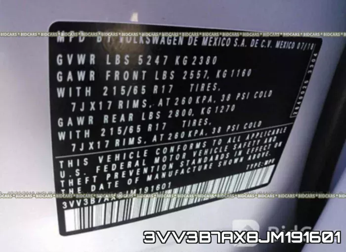3VV3B7AX8JM191601 фото 10