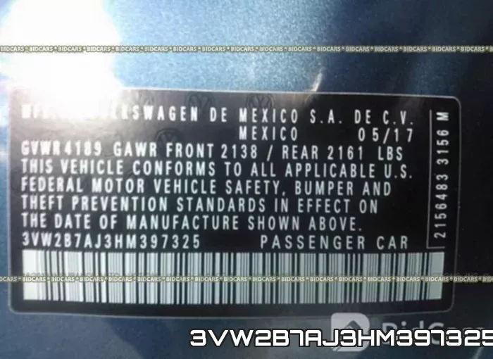 3VW2B7AJ3HM397325 фото 10