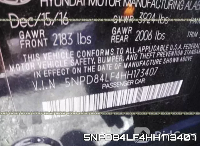 5NPD84LF4HH173407 фото 10