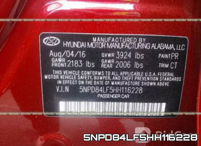 5NPD84LF5HH116228 фото 10