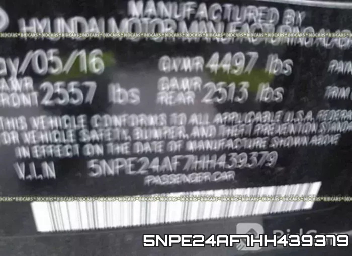 5NPE24AF7HH439379 фото 10