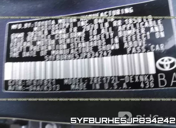 5YFBURHE5JP834242 фото 10
