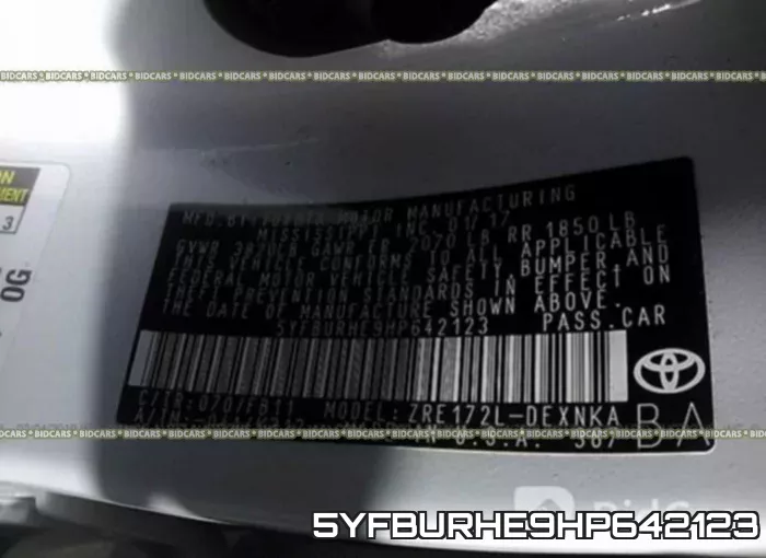5YFBURHE9HP642123 фото 10